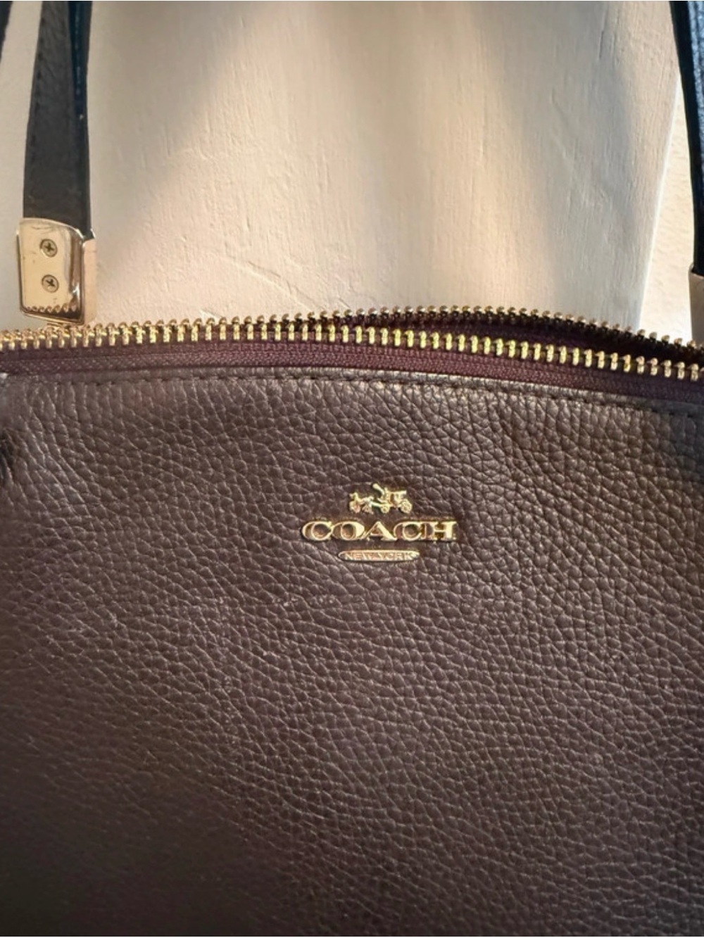 Coach Black Pebbled Leather Tote Bag - Picture 5 of 5
